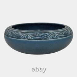 Rookwood 1926 Vintage Arts and Crafts Pottery Blue Leaf Band Bowl 2153