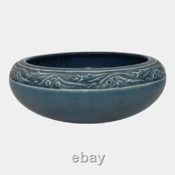 Rookwood 1926 Vintage Arts and Crafts Pottery Blue Leaf Band Bowl 2153