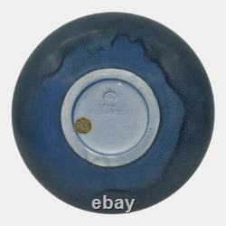 Rookwood 1926 Vintage Arts and Crafts Pottery Blue Leaf Band Bowl 2153