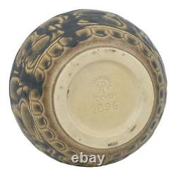 Rookwood 1927 Vintage Arts And Crafts Pottery Matte Tan Blue Ceramic Vase 2896