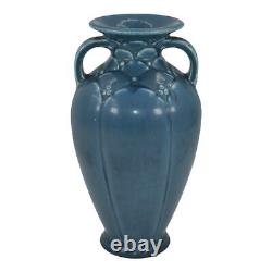Rookwood 1928 Vintage Arts And Crafts Pottery Matte Blue Ceramic Vase 2675