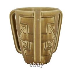 Rookwood Art Pottery 1919 Antique Arts And Crafts Brown Ceramic Loving Cup 2224