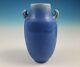 Rookwood Art Pottery 1923 Arts & Crafts Style Handled Vase 77c Blue Drip Glaze