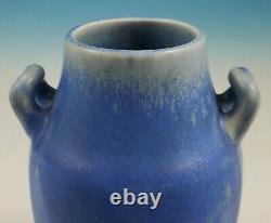 Rookwood Art Pottery 1923 Arts & Crafts Style Handled Vase 77C Blue Drip Glaze