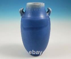 Rookwood Art Pottery 1923 Arts & Crafts Style Handled Vase 77C Blue Drip Glaze