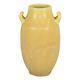 Rookwood Art Pottery 1925 Vintage Arts And Crafts Matte Yellow Ceramic Vase 77c