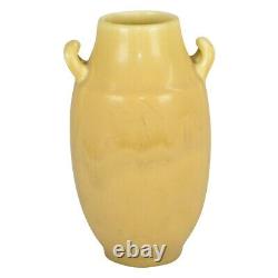 Rookwood Art Pottery 1925 Vintage Arts And Crafts Matte Yellow Ceramic Vase 77C