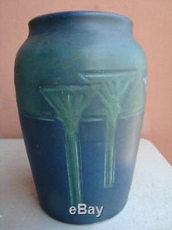 Rookwood Arts & Crafts Blue 10.5 Lotus Factory Lamp Base 1905 Sally Toohey