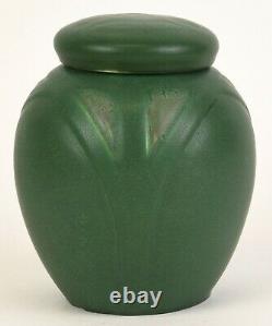 Rookwood Arts & Crafts Matte Green Lidded Jar Cecil Duell 1907