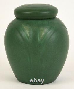 Rookwood Arts & Crafts Matte Green Lidded Jar Cecil Duell 1907