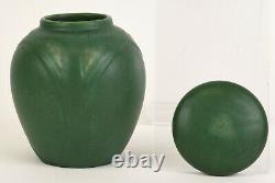 Rookwood Arts & Crafts Matte Green Lidded Jar Cecil Duell 1907