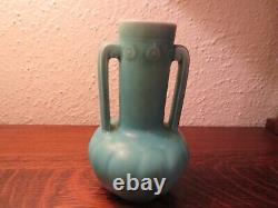 Rookwood Arts & Crafts Pottery Cincinnati, Matte Turquoise Two-Handled Urn 1934