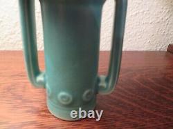 Rookwood Arts & Crafts Pottery Cincinnati, Matte Turquoise Two-Handled Urn 1934