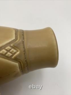 Rookwood Arts Crafts Vase XIX 1919 #1825 Brown Tan Geometric Design