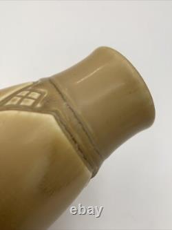 Rookwood Arts Crafts Vase XIX 1919 #1825 Brown Tan Geometric Design