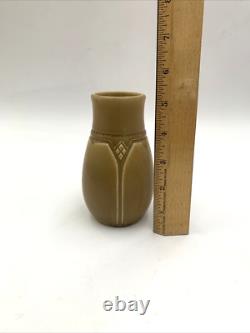 Rookwood Arts Crafts Vase XIX 1919 #1825 Brown Tan Geometric Design