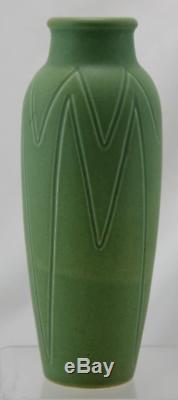 Rookwood Arts & Crafts Z-line 9.75 Vase In Matte Green Glaze 1902 #7cz Mint