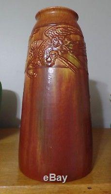 Rookwood Huge 15 Arts and Crafts Ombroso Glaze Vase with Storks Hentschel 1911