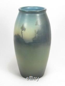 Rookwood Pottery 12.5 Lenore Asbury scenic matte vellum blue green arts & craft