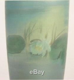 Rookwood Pottery 12+ ED waterlily scenic matte vellum blue green arts & crafts
