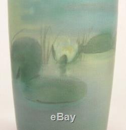 Rookwood Pottery 12+ ED waterlily scenic matte vellum blue green arts & crafts