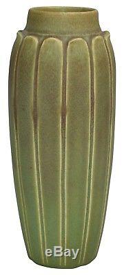 Rookwood Pottery 1911 Tall Hand Tooled Arts and Crafts Matte Green Vase 907D