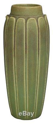 Rookwood Pottery 1911 Tall Hand Tooled Arts and Crafts Matte Green Vase 907D