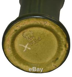 Rookwood Pottery 1916 Matte Green Arts And Crafts Owl Vase 2216