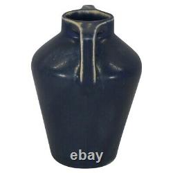 Rookwood Pottery 1922 Dark Blue Handled Arts and Crafts Vase 2561