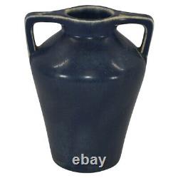 Rookwood Pottery 1922 Dark Blue Handled Arts and Crafts Vase 2561