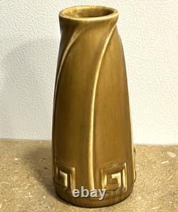 Rookwood Pottery 1922 Yellow Greek Key Geometric Bud Vase #2135 Arts Crafts 6