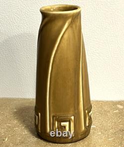 Rookwood Pottery 1922 Yellow Greek Key Geometric Bud Vase #2135 Arts Crafts 6