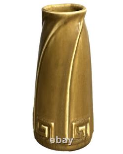 Rookwood Pottery 1922 Yellow Greek Key Geometric Bud Vase #2135 Arts Crafts 6
