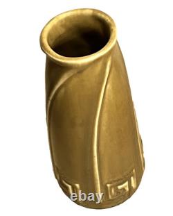 Rookwood Pottery 1922 Yellow Greek Key Geometric Bud Vase #2135 Arts Crafts 6