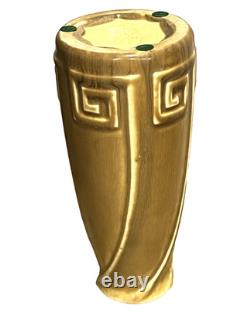 Rookwood Pottery 1922 Yellow Greek Key Geometric Bud Vase #2135 Arts Crafts 6