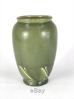 Rookwood Pottery 1924 Matte Green Brown Glaze Vase Arts Crafts vtg antique