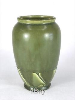 Rookwood Pottery 1924 Matte Green Brown Glaze Vase Arts Crafts vtg antique