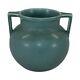 Rookwood Pottery 1924 Turquoise Green Arts And Crafts Handled Vase 2078