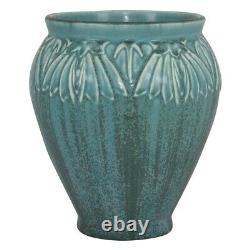 Rookwood Pottery 1928 Mottled Green Floral Arts And Crafts Vase 2208