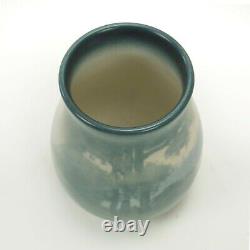 Rookwood Pottery 4.5 S. E. Coyne scenic matte vellum blue green arts & crafts