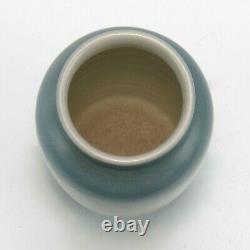 Rookwood Pottery 5 3/8 ETH uncrazed lake scenic vellum blue green arts & crafts