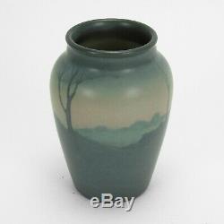 Rookwood Pottery 6 E Wildman river scenic matte vellum blue green arts & crafts