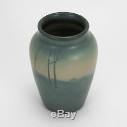 Rookwood Pottery 6 E Wildman river scenic matte vellum blue green arts & crafts