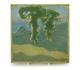 Rookwood Pottery 6x6 Landscape Tile Matte Green Arts & Crafts