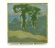 Rookwood Pottery 6x6 Landscape Tile Matte Green Arts & Crafts