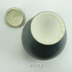 Rookwood Pottery 7 3/4 SEC matte vellum gray floral cov'd jar arts & crafts