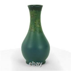 Rookwood Pottery 7.5 LNL wax matte green blue yellow daisys vase arts & crafts