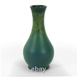 Rookwood Pottery 7.5 LNL wax matte green blue yellow daisys vase arts & crafts