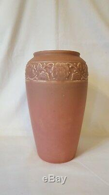 Rookwood Pottery 9 1/2 Arts and Crafts Vase 1926 #2484 / Matte pink