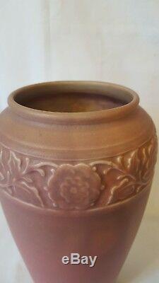 Rookwood Pottery 9 1/2 Arts and Crafts Vase 1926 #2484 / Matte pink